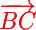 \Large \red\vec{BC}